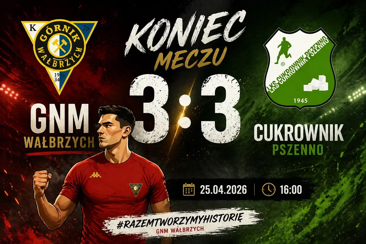 Koniec meczu Cukrownik - GNM