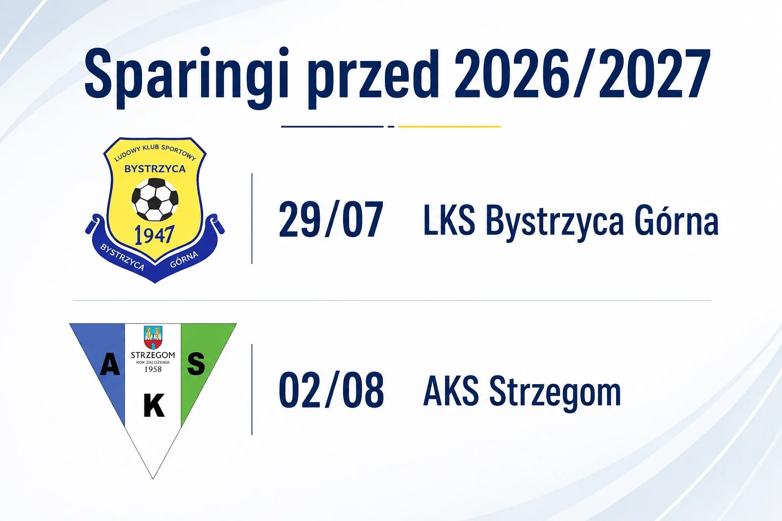 Informacja o sparingach GNM przed sezonem 2026/2027