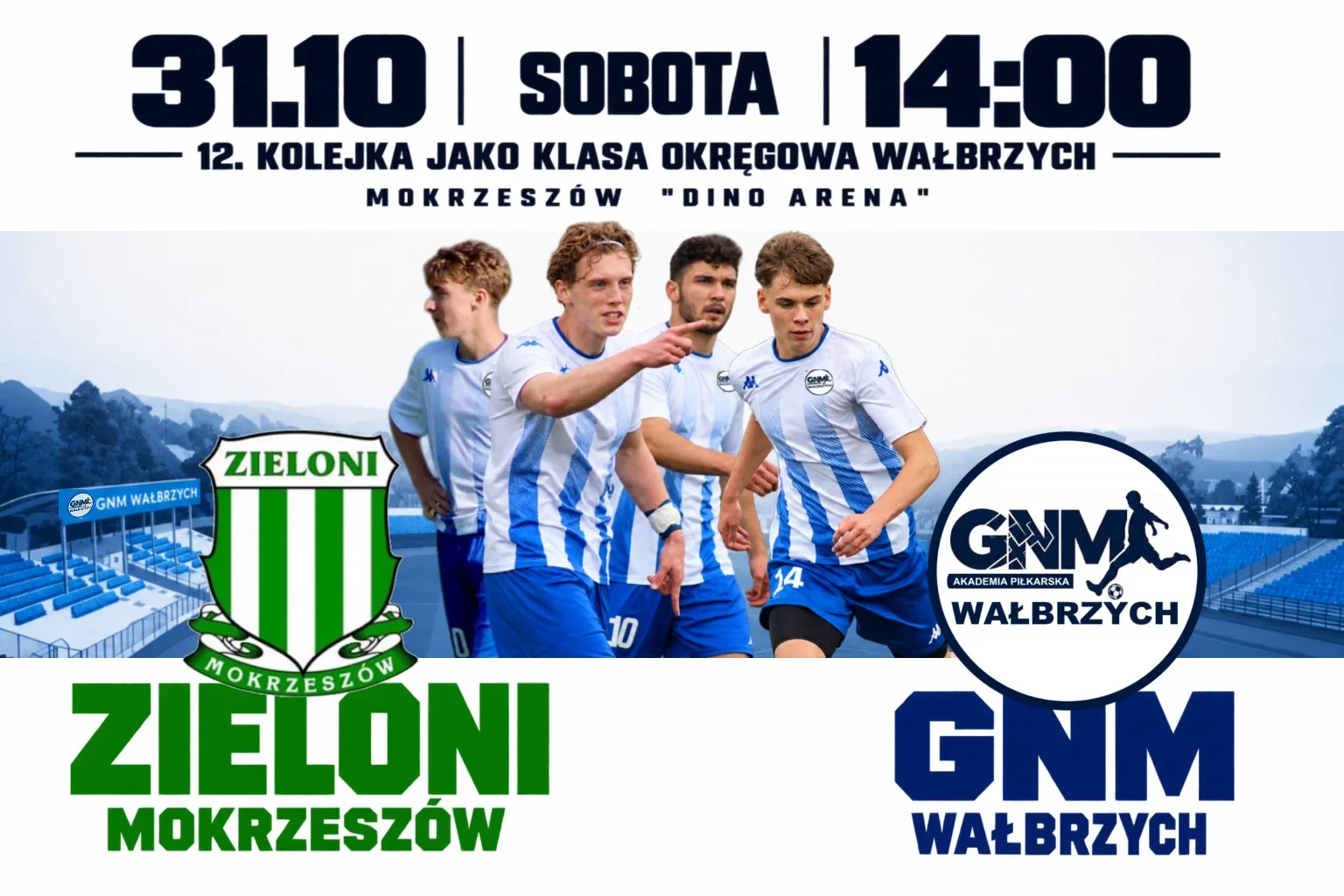 Zapowiedź meczu Zieloni Mokrzeszów - 31.10.2026